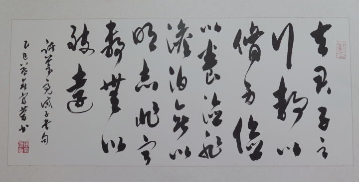 草书作品——诸葛亮《诫子书》。